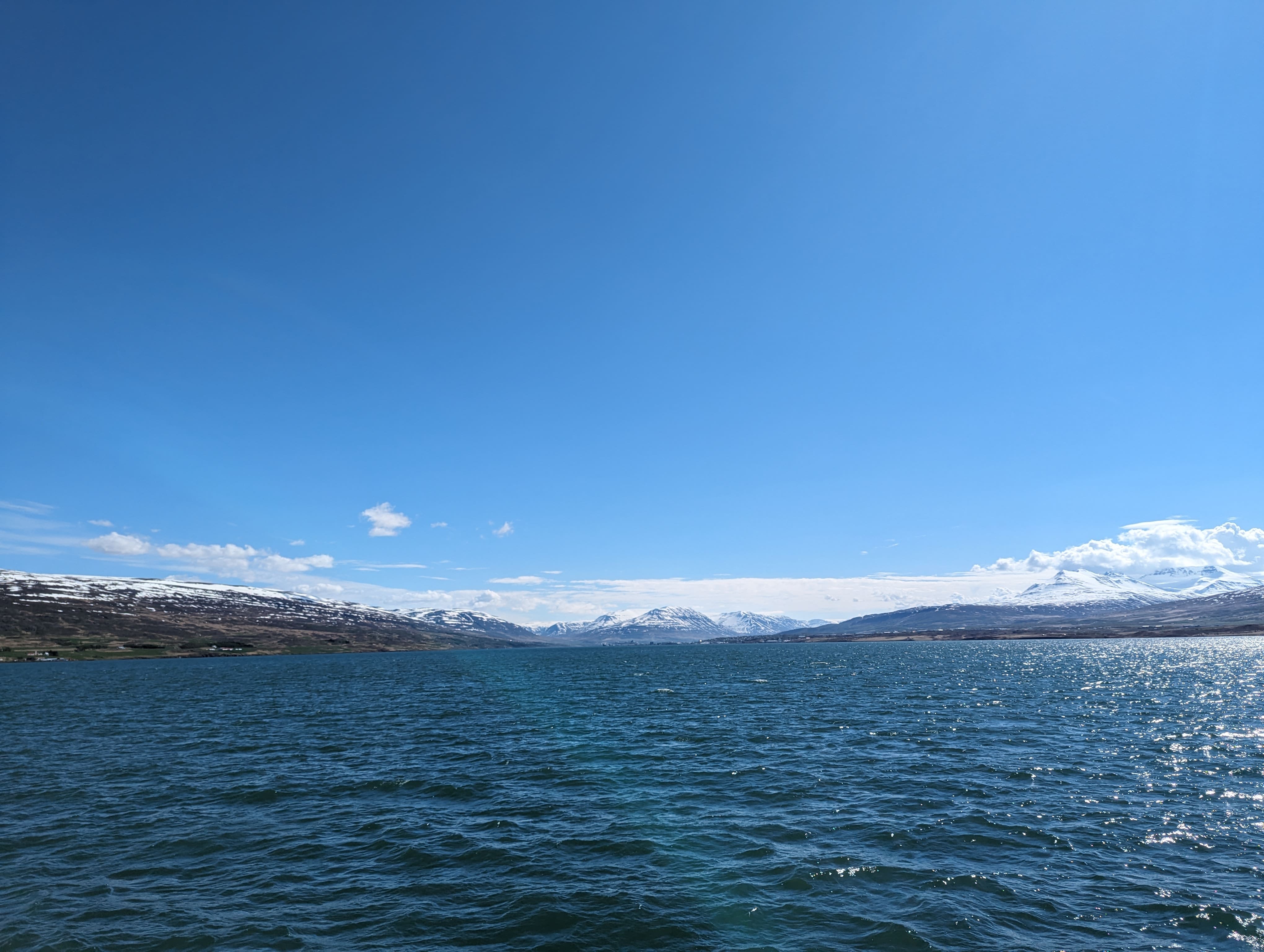 Akureyri city view with fjord