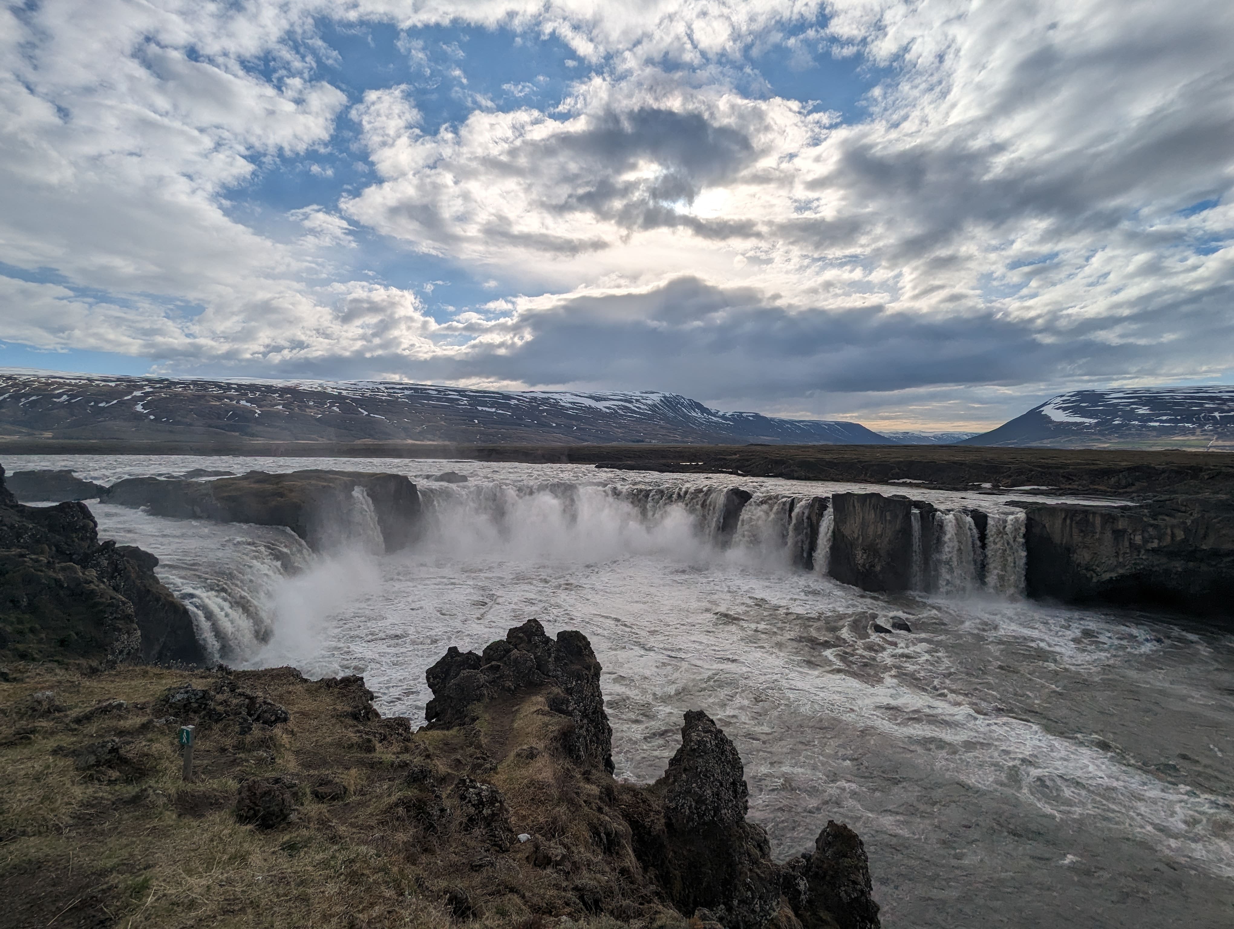 Godafoss waterfall in winter